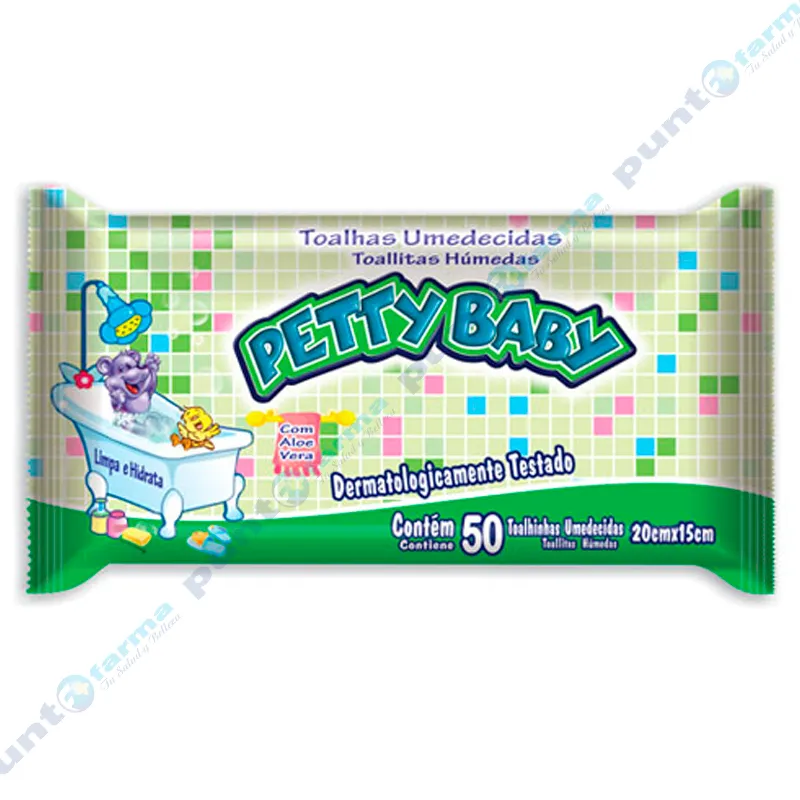 Toallitas Húmedas Petty Baby - Cont 50 unidades