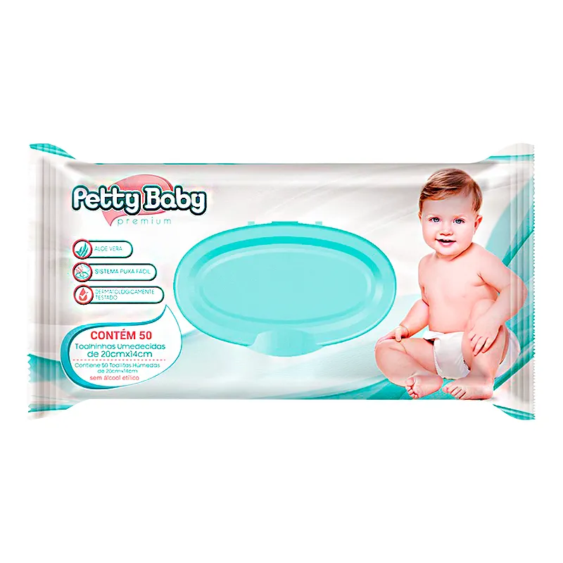 Toallitas Húmedas Premium Petty Baby - Cont 50 unidades