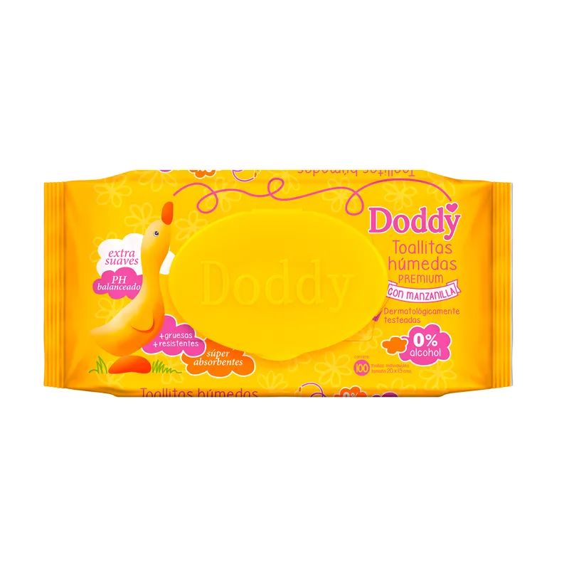 Toallitas Húmedas Premium con Manzanilla - Cont 100 unidades
