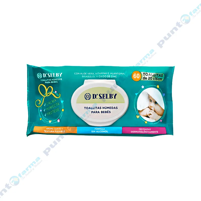 Toallitas Húmedas para Bebe Dr. Selby - Cont 60 unidades