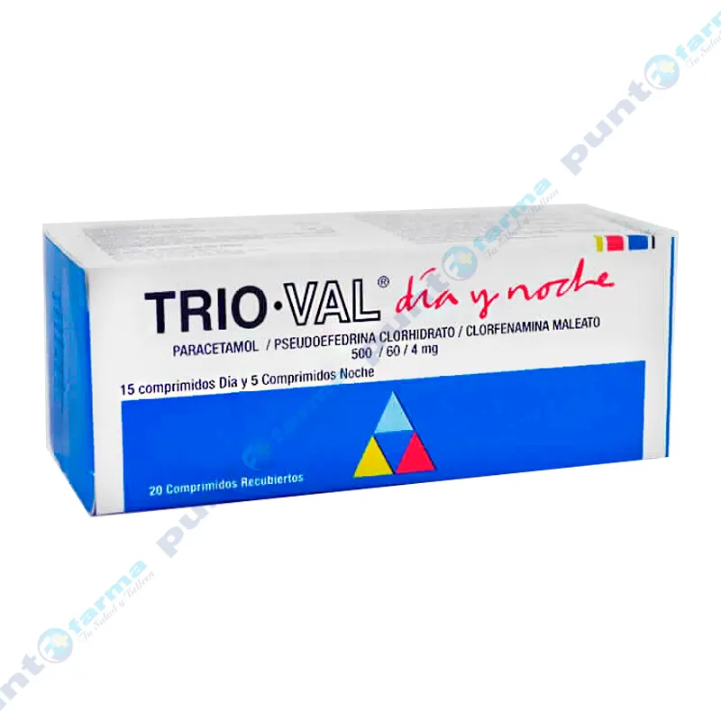 Trio Val Día y Noche - Caja de 15 comprimidos día y 5 comprimidos noche