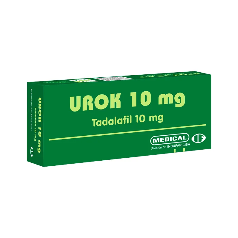 Urok 10 mg Tadalafil 10 mg - Cont. 20 comprimidos recubiertos