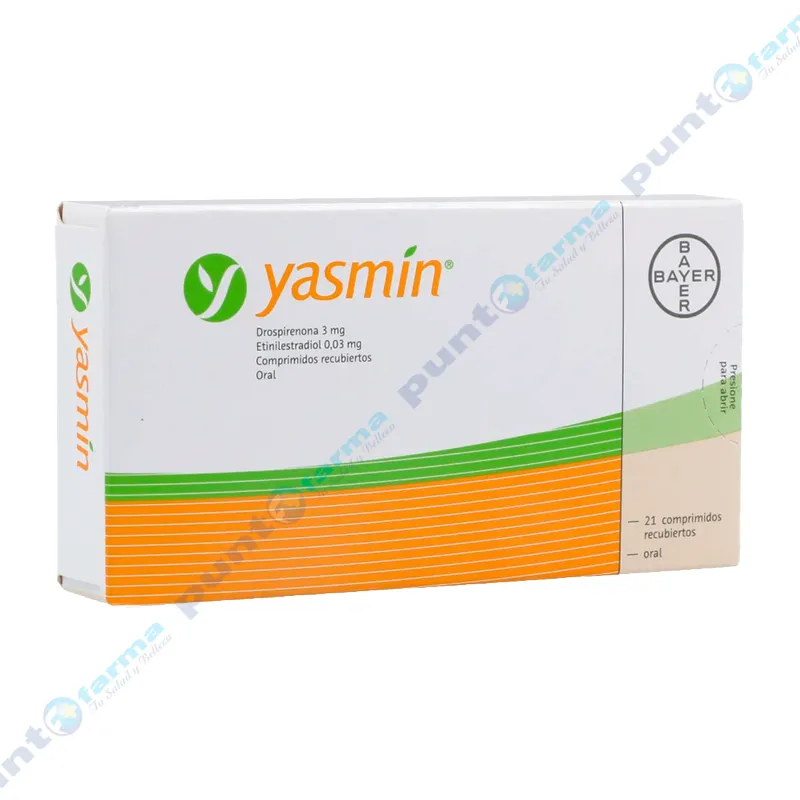 Yasmin Drospirenona 3 mg Etinilestradiol 0,03 mg - Caja de 21 comprimidos recubiertos