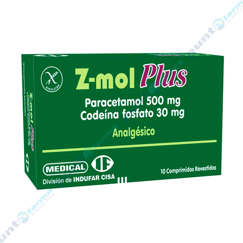 Z-mol Plus 30 mg - Caja de 10 comprimidos